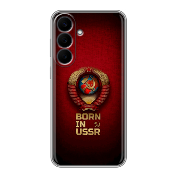 Силиконовый чехол на Samsung Galaxy S26 FE с принтом Флаг Герб СССР