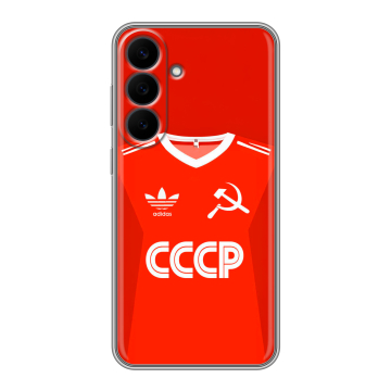 Силиконовый чехол на Samsung Galaxy S26 FE с принтом Флаг Герб СССР