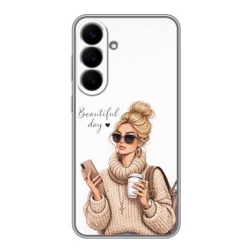 Силиконовый чехол на Samsung Galaxy S26 FE с принтом женский Силиконовый чехол на Samsung Galaxy S26 FE с принтом женский