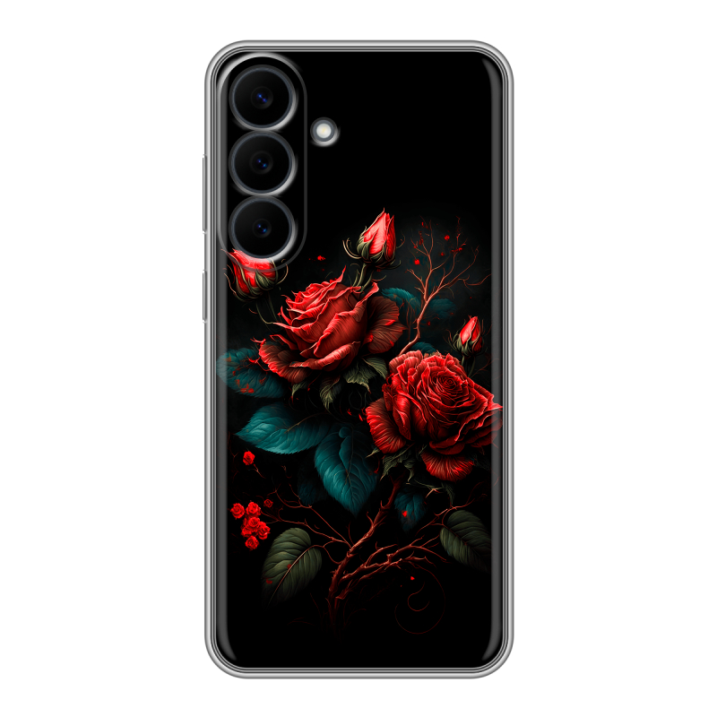 Силиконовый чехол на Samsung Galaxy S26 FE с принтом Розы красные Силиконовый чехол на Samsung Galaxy S26 FE с принтом Розы красные