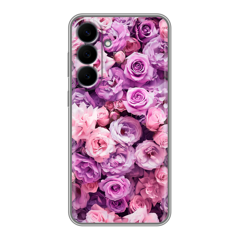Силиконовый чехол на Samsung Galaxy S26 FE с принтом лавандовые розы Силиконовый чехол на Samsung Galaxy S26 FE с принтом лавандовые розы