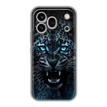 Силиконовый чехол на Honor 600 Pro с принтом Темный леопард Силиконовый чехол на Honor 600 Pro с принтом Темный леопард