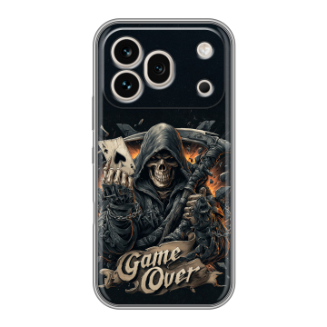 Силиконовый чехол на Honor 600 Pro с принтом Скелет карты Силиконовый чехол на Honor 600 Pro с принтом Скелет карты