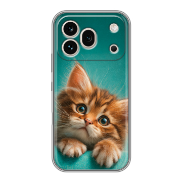 Силиконовый чехол на Honor 600 Pro с принтом котенок
