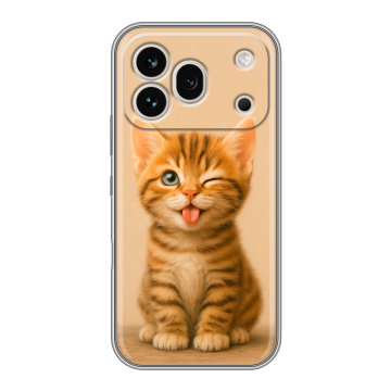 Силиконовый чехол на Honor 600 Pro с принтом котенок
