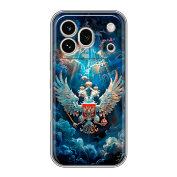 Силиконовый чехол на Honor 600 Pro с принтом Герб флаг России Силиконовый чехол на Honor 600 Pro с принтом Герб флаг России