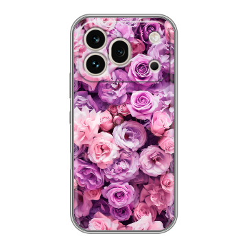Силиконовый чехол на Honor 600 Pro с принтом лавандовые розы Силиконовый чехол на Honor 600 Pro с принтом лавандовые розы