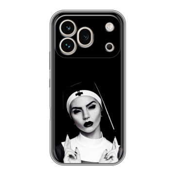 Силиконовый чехол на Honor 600 Pro с принтом монашка Силиконовый чехол на Honor 600 Pro с принтом монашка