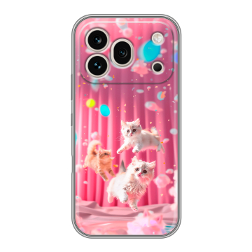 Силиконовый чехол на Honor 600 Pro с принтом милые котики Силиконовый чехол на Honor 600 Pro с принтом милые котики