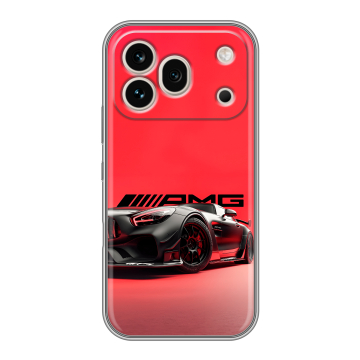 Силиконовый чехол на Honor 600 Pro с принтом Мерседес Mercedes AMG