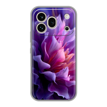Силиконовый чехол на Honor 600 Pro с принтом женский цветы