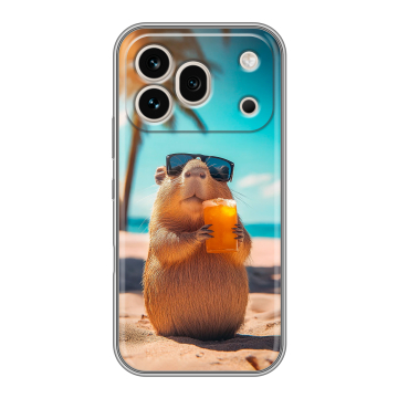 Силиконовый чехол на Honor 600 Pro с принтом Капибара