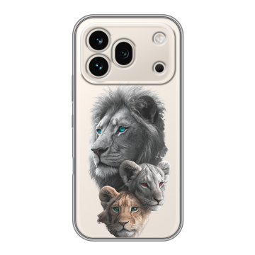 Силиконовый чехол на Honor 600 Pro с принтом Львы