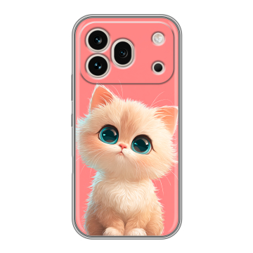 Силиконовый чехол на Honor 600 Pro с принтом Розовый котенок