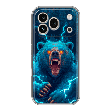 Силиконовый чехол на Honor 600 Pro с принтом Медведь