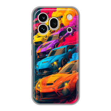 Силиконовый чехол на Honor 600 Pro с принтом Тачки