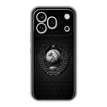 Силиконовый чехол на Honor 600 Pro с принтом Герб Флаг СССР