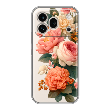 Силиконовый чехол на Honor 600 Pro с принтом цветы