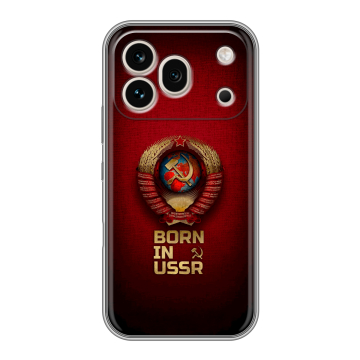 Силиконовый чехол на Honor 600 Pro с принтом Флаг Герб СССР