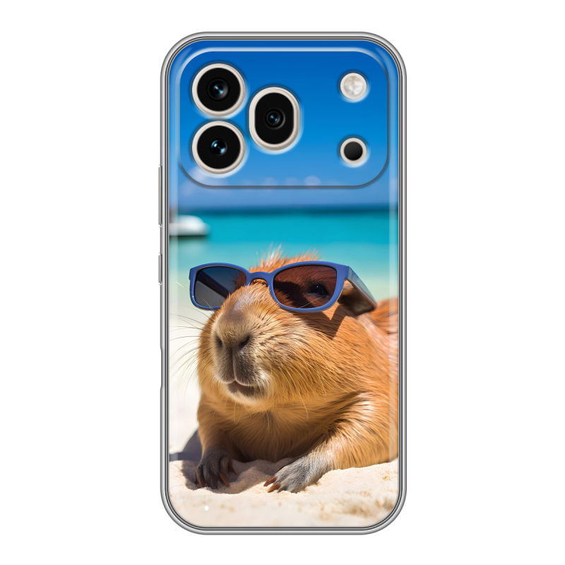 Силиконовый чехол на Honor 600 Pro с принтом Капибара Силиконовый чехол на Honor 600 Pro с принтом Капибара