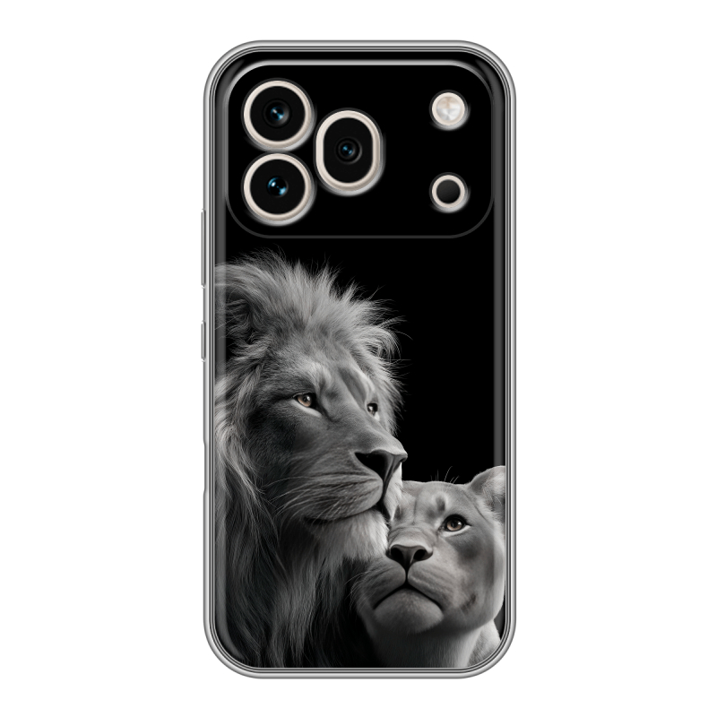 Силиконовый чехол на Honor 600 Pro с принтом Лев кошки Силиконовый чехол на Honor 600 Pro с принтом Лев кошки