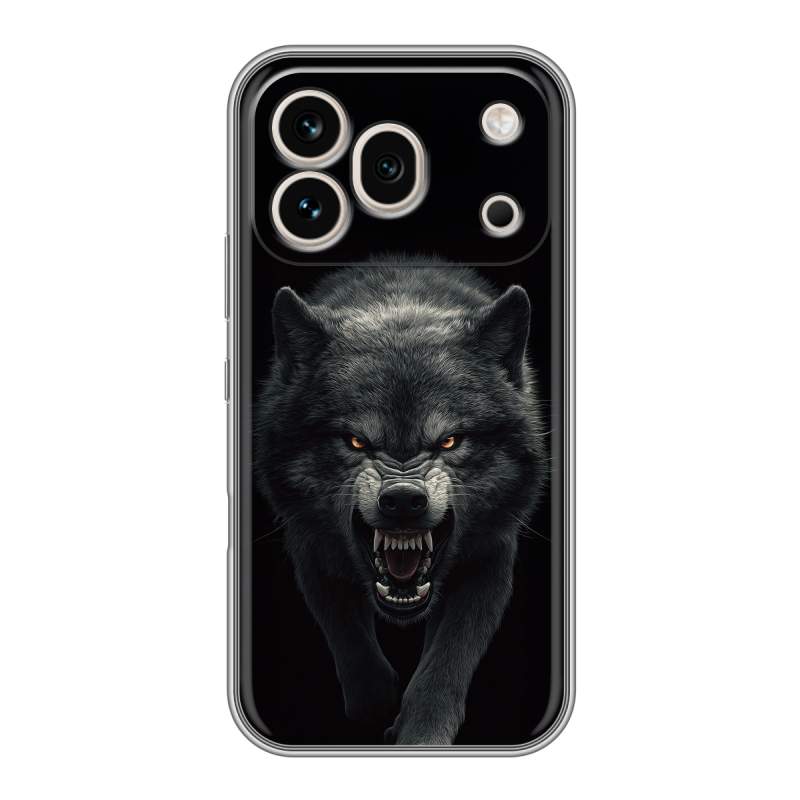 Силиконовый чехол на Honor 600 Pro с принтом Волк Силиконовый чехол на Honor 600 Pro с принтом Волк