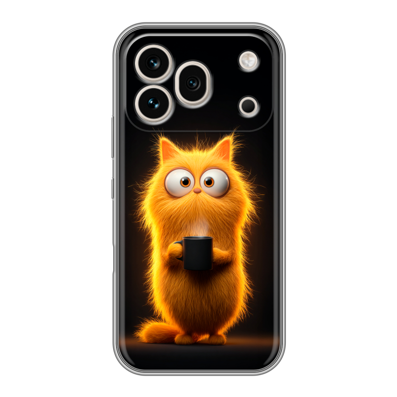 Силиконовый чехол на Honor 600 Pro с принтом Смешной кот Силиконовый чехол на Honor 600 Pro с принтом Смешной кот