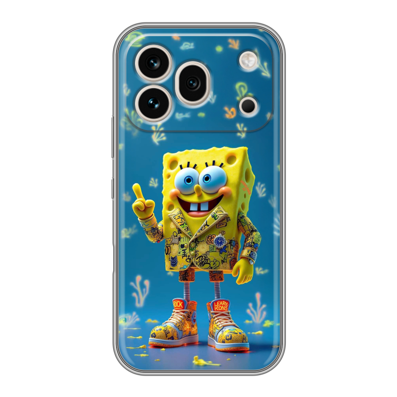 Силиконовый чехол на Honor 600 Pro с принтом Спанч боб Спанчбоб Силиконовый чехол на Honor 600 Pro с принтом Спанч боб Спанчбоб