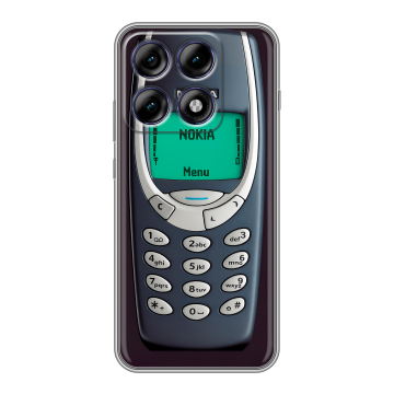 Силиконовый чехол на Motorola Edge 70 Pro с принтом Старый телефон