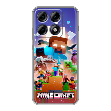 Силиконовый чехол на Motorola Edge 70 Pro с принтом Майнкрафт Minecraft