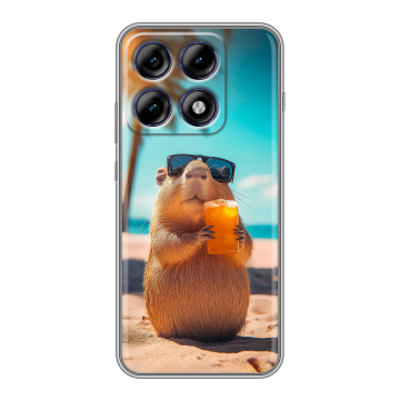 Силиконовый чехол на Motorola Edge 70 Pro с принтом Капибара Силиконовый чехол на Motorola Edge 70 Pro с принтом Капибара