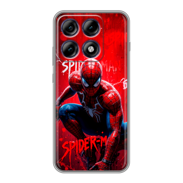Силиконовый чехол на Motorola Edge 70 Pro с принтом Spiderman Человек паук