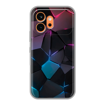 Силиконовый чехол на Honor 600 с принтом Геометрия неона Силиконовый чехол на Honor 600 с принтом Геометрия неона