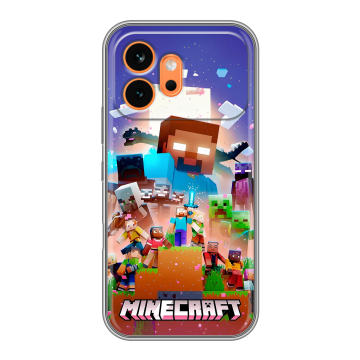 Силиконовый чехол на Honor 600 с принтом Майнкрафт Minecraft