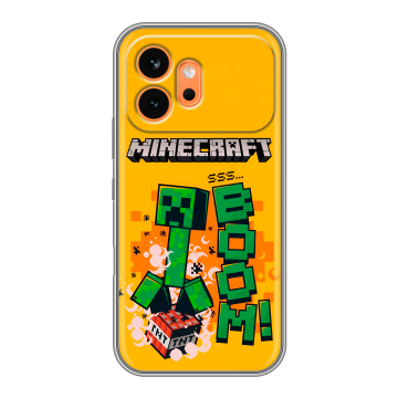 Силиконовый чехол на Honor 600 с принтом Майнкрафт Minecraft