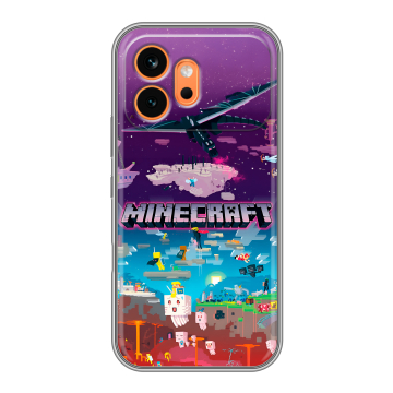 Силиконовый чехол на Honor 600 с принтом Майнкрафт Minecraft