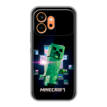 Силиконовый чехол на Honor 600 с принтом Майнкрафт Minecraft