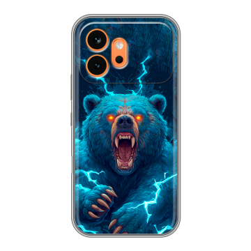 Силиконовый чехол на Honor 600 с принтом Медведь Силиконовый чехол на Honor 600 с принтом Медведь