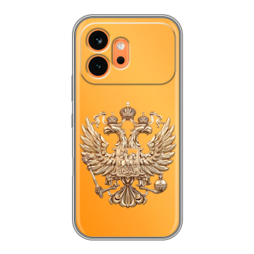 Силиконовый чехол на Honor 600 с принтом Герб Флаг России Силиконовый чехол на Honor 600 с принтом Герб Флаг России