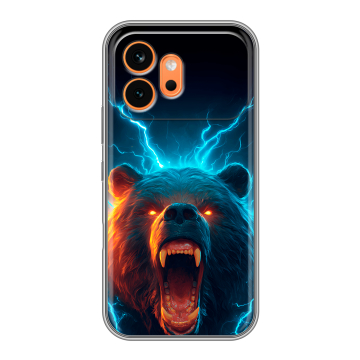 Силиконовый чехол на Honor 600 с принтом Медведь Силиконовый чехол на Honor 600 с принтом Медведь