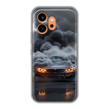 Силиконовый чехол на Honor 600 с принтом BMW БМВ