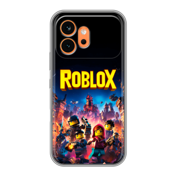 Силиконовый чехол на Honor 600 с принтом Roblox Роблокс