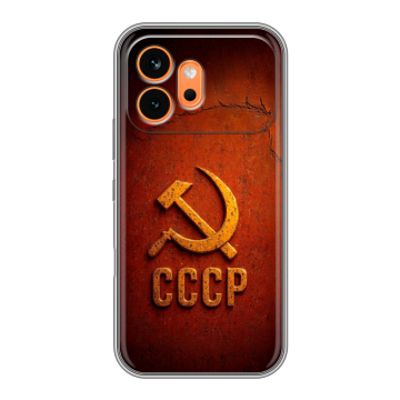 Силиконовый чехол на Honor 600 с принтом Флаг Герб СССР