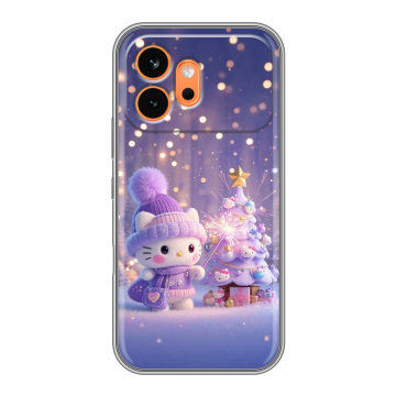 Силиконовый чехол на Honor 600 с принтом Новый год
