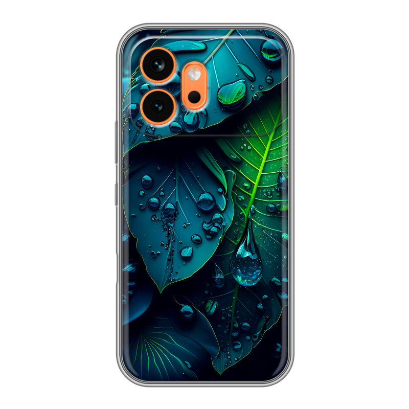 Силиконовый чехол на Honor 600 с принтом Листья Силиконовый чехол на Honor 600 с принтом Листья