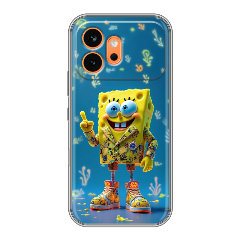Силиконовый чехол на Honor 600 с принтом Спанч боб Спанчбоб Силиконовый чехол на Honor 600 с принтом Спанч боб Спанчбоб