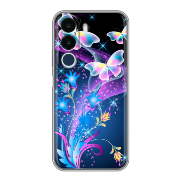 Силиконовый чехол на Realme P4x с принтом Бабочки