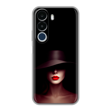 Силиконовый чехол на Realme P4x с принтом Девушка в шляпе Силиконовый чехол на Realme P4x с принтом Девушка в шляпе
