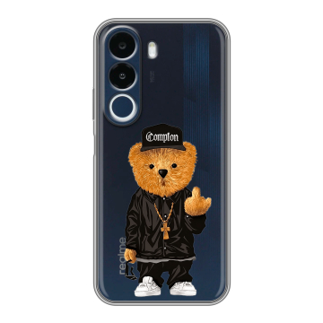 Силиконовый чехол на Realme P4x с принтом Мишка