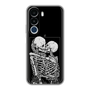 Силиконовый чехол на Realme P4x с принтом Поцелуй скелетов Силиконовый чехол на Realme P4x с принтом Поцелуй скелетов